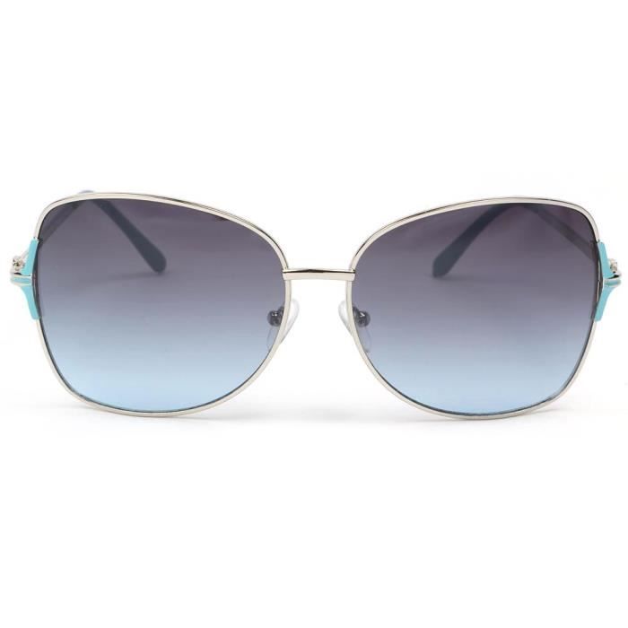 Lunettes De Soleil Femme Babe - Grises Et Bleues, Taille Unique, Neuves Avec étiquettes