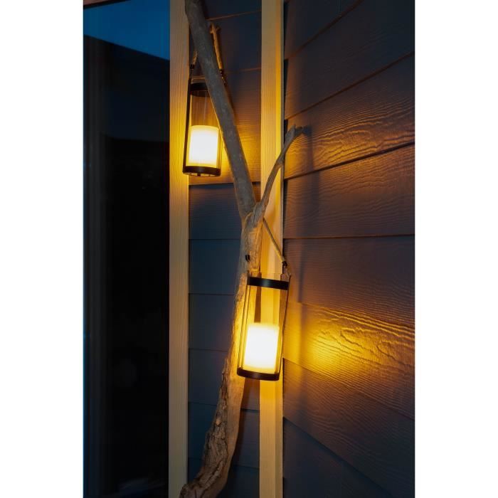 Lanterne solaire - GALIX - Métal Verre - Bougie LED - 7 Lumens - 8h  d'éclairage - Cdiscount Maison