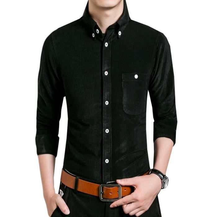 Chemise velour noir outlet