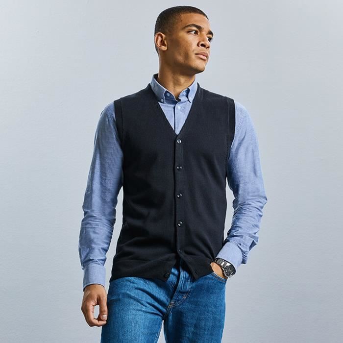 Gilet sans manche homme bleu marine clearance