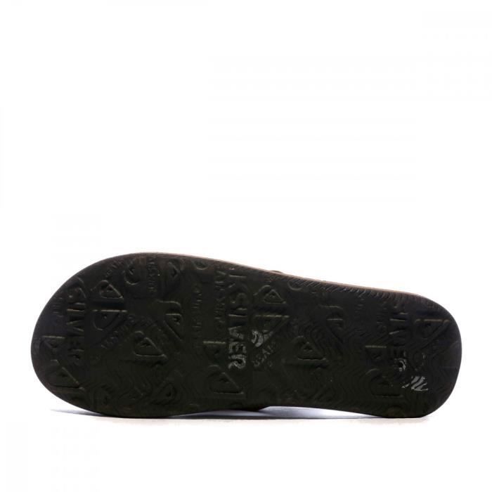 Tongs Homme Quiksilver Molokai Nubuck Marron Semelle