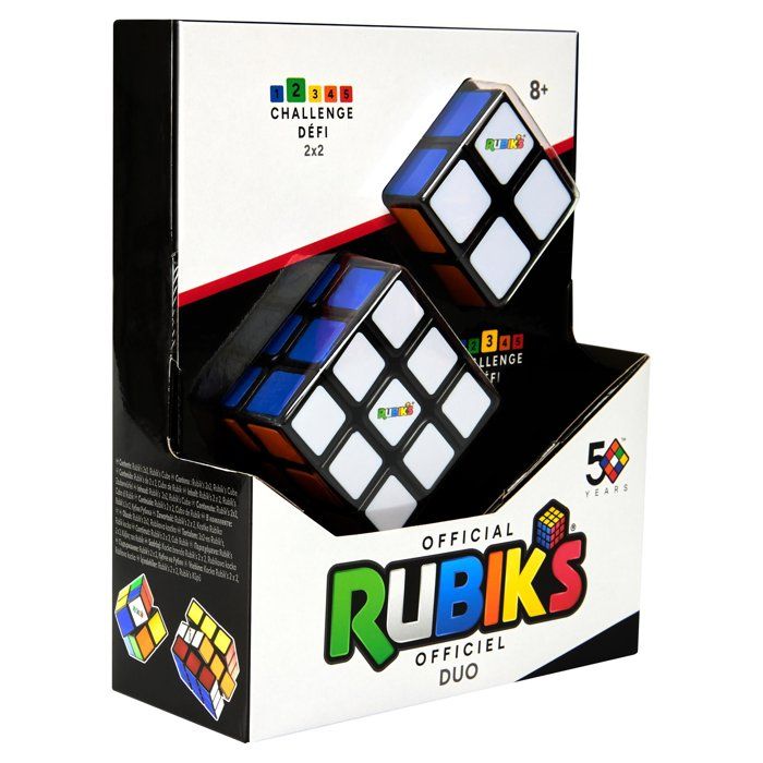 Lot De 2 Cubes Magiques 3x3 Classiques 6 Cm - Jeu De Réflexion Et Casse-Tête Pour Enfants Et Adultes