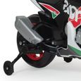 Moto électrique pour bébé APRILIA Racing 12 V - Accélérateur poignée, connexion mp3, lumière et son-2