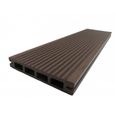 Lame terrasse bois composite alvéolaire Prima - L: 220 cm - l: 12 cm - E: 19 mm - Chocolat-2