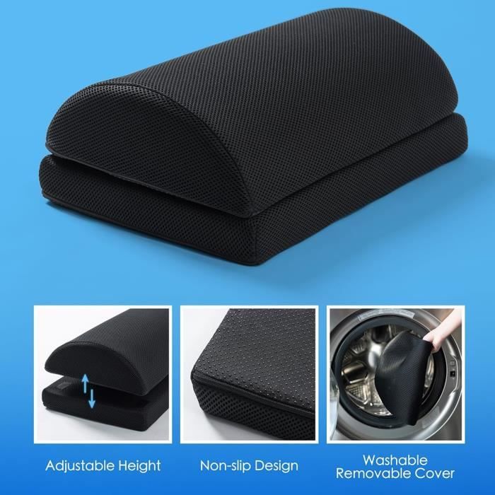 Tabouret repose-pieds réglable en hauteur ergonomique portable confortable sous le bureau à