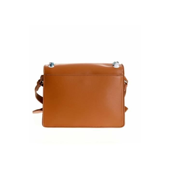 Sac cabas en cuir verni façon croco BE LADY Taupe clair
