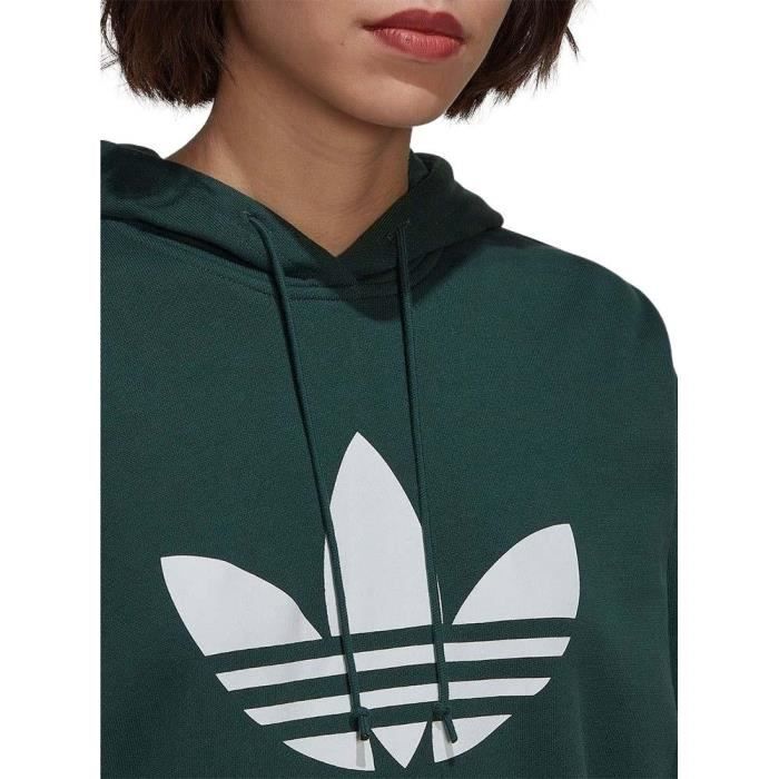 Sweat Adidas Trefoil Capuche Vert pour Femme Vert Cdiscount Pr t
