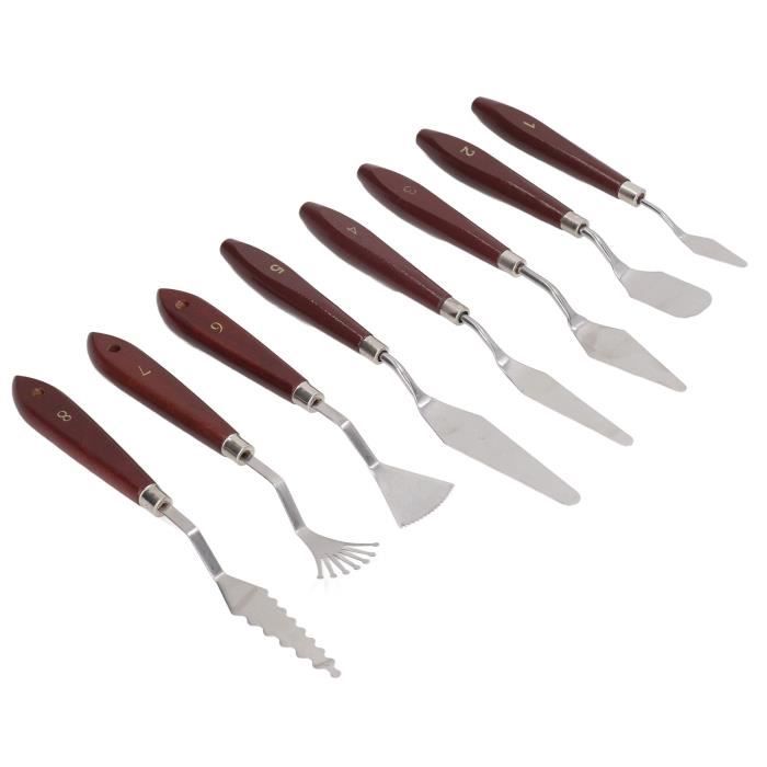Omabeta ensemble de couteaux à Palette Ensemble de couteaux de peinture,  spatule polyvalente en acier inoxydable, creatifs kit