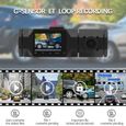 Caméra de Voiture FHD 1080P+720P Double caméra 170°avec Vision Nocturne IR, 1,5"  LCD Écran  DashCam-3