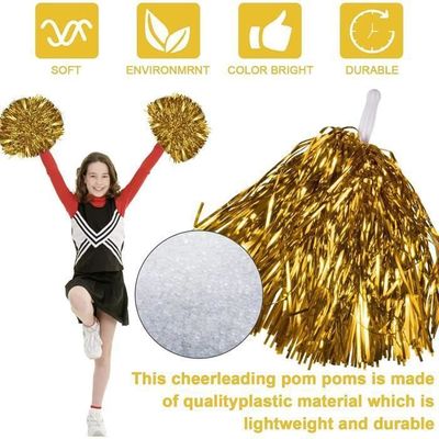 N/A RECHCIGA 12 Pcs Cheerleading Pom Poms Plastic Cheerleader Pompoms Premium Metallic Pom Poms Set Cheering Hand Flowers Handle Dance Pom Poms Cheering Squad Pompoms For Football Basketball Cheer N/A RECHCIGA 12 Pcs Cheerleading Pom Poms Plastic Cheerleader Pompoms Premium Metallic Pom Poms Set Cheering Hand Flowers Handle Dance Pom Poms Cheering Squad Pompoms For Football Basketball Cheer