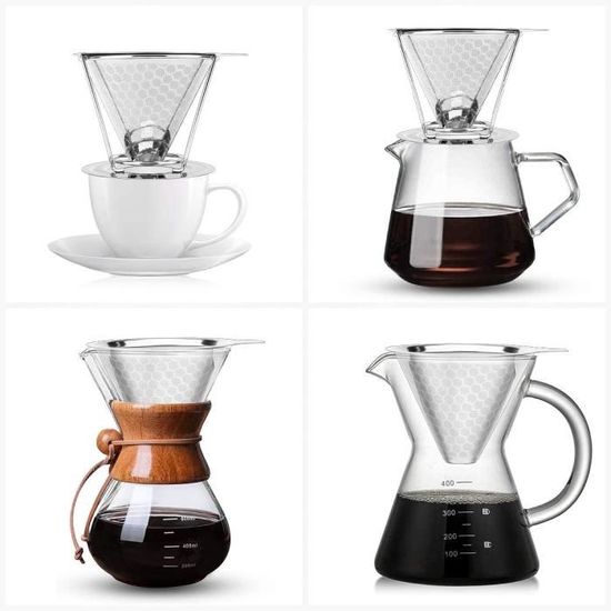 100 Filtres à Café Jetables à Suspendre – Non-tissé Alimentaire, 9x7.5cm, Pour Tasses, Camping, Voyage