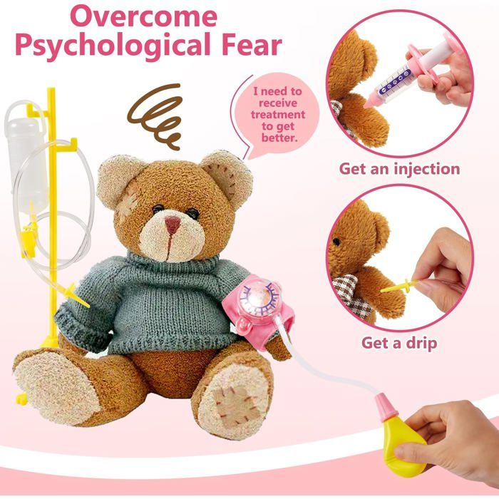Coffret Docteur Avec Son Et Lumière – 47 Accessoires – Mallette Hôpital Pour Enfant 4-6 Ans – Jeu De Rôle Éducatif – Cadeau Anniversaire
