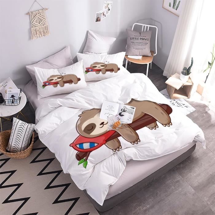 Parure De Lit 200X200 3D Imprime Animaux En Peluche Housse Couette Ado Garcon Motif Microfibre Linge De Lit Singes Fermeture u15809 Cdiscount Maison
