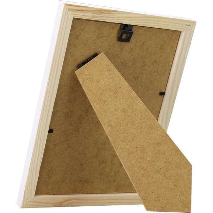 Cadre Photo Bois Véritable Chêne 30x40 Cm | Avec Verre Acrylique Incassable | Style Naturel, Finition Premium | Pour Photo, Affiche, Poster