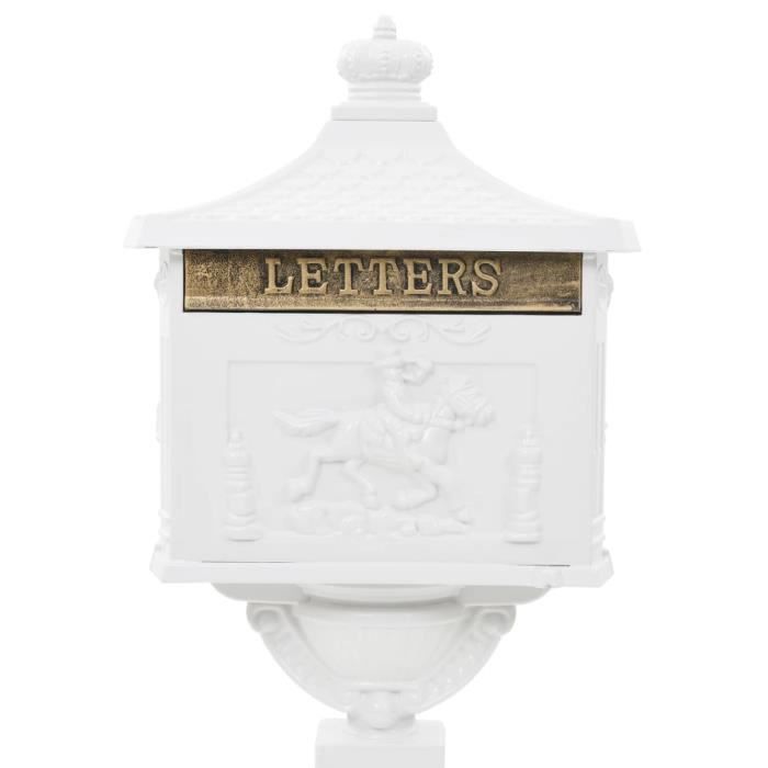 TÄGA 2218 Boîte aux Lettres Moderne, Métal, Plaque nom & volet de Protection, Verrouillable