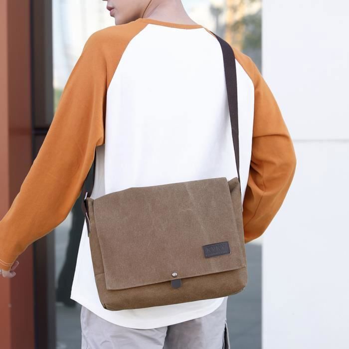 24€07 sur Sacs d'épaule Homme Sac Bandoulière Rétro Vintage Besace