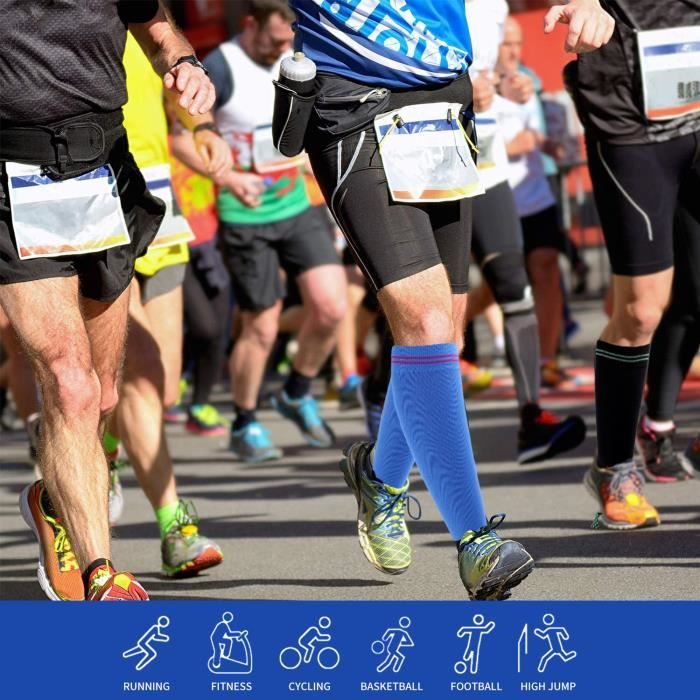 Lot de Paires Chaussettes de Contention pour Hommes et Femmes