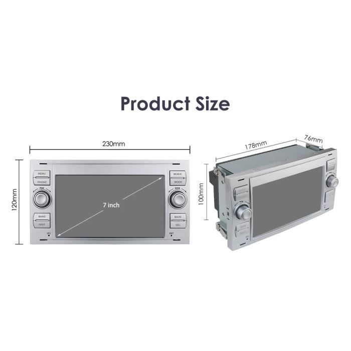 Autoradio GPS Bluetooth Ford Kuga, Transit, Fiesta, Focus tactile Android Apple Carplay Autoradio GPS Bluetooth Ford Kuga, Transit, Fiesta, Focus tactile Android Apple Carplay