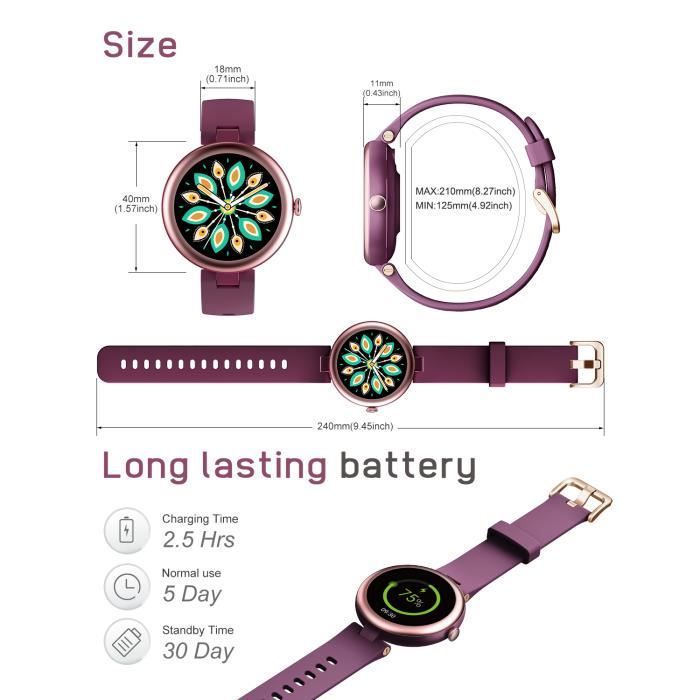 Montre connectée online femme petite taille