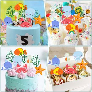 Gloryit Déco Gâteau Ferme 6 Pièces – Animaux De Ferme, Vache, Poule, Cochon Tracteur Rouge – Topper Gâteau Anniversaire Enfant, Baby Shower, Fête Thème Ferme