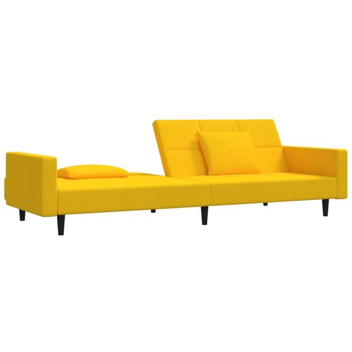 Vidaxl canapé causeuse jaune 109 cm velours