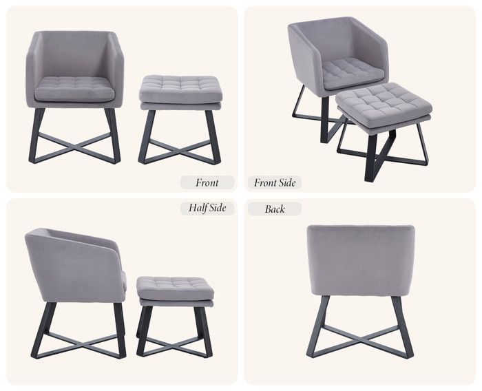 Fauteuil Pivotant Design En Chenille - Double Dossier - Rotation 360° - Pieds Métal - Bleu - Charge 250 Lb