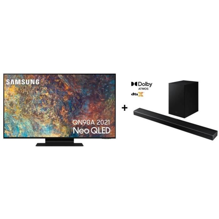 BUNDLE SAMSUNG 65QN90AATXXC TV NEO QLED UHD 4K - 65- (163cm) + HW-Q600A Barre de son avec caisson de basses sans fil
