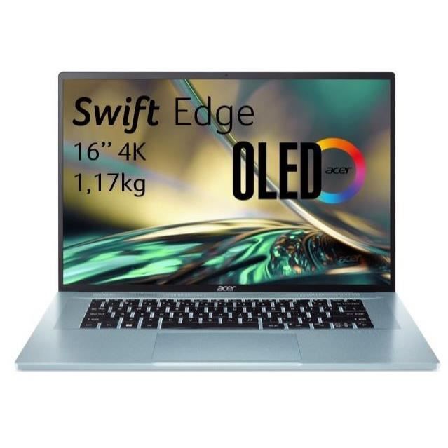 PC Portable ACER Swift SFA16 41 R0RT 16 WQUXGA AMD Ryzen 7 6800U 16 Go Stockage 1024 Go SSD Windows 11 Home AZERTY
