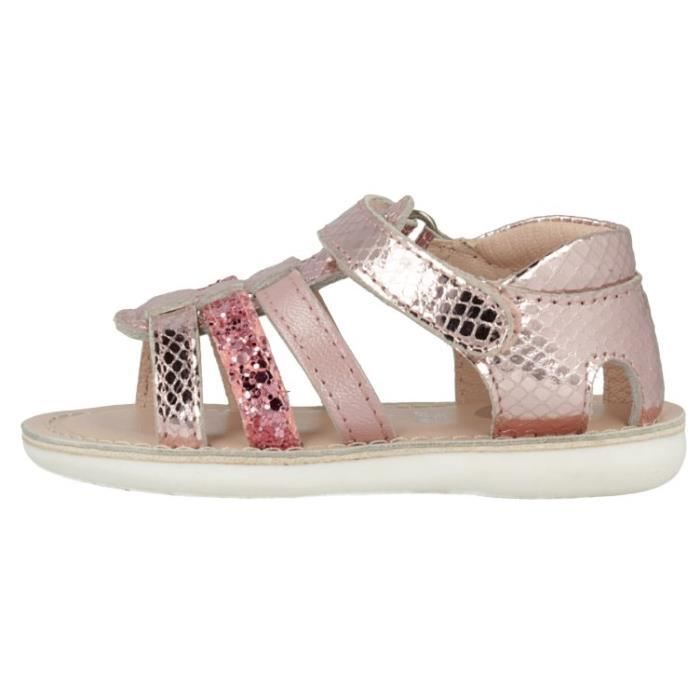 Gioseppo Sandales Cuir Rose Bebe Fille Multicolore Cdiscount Chaussures