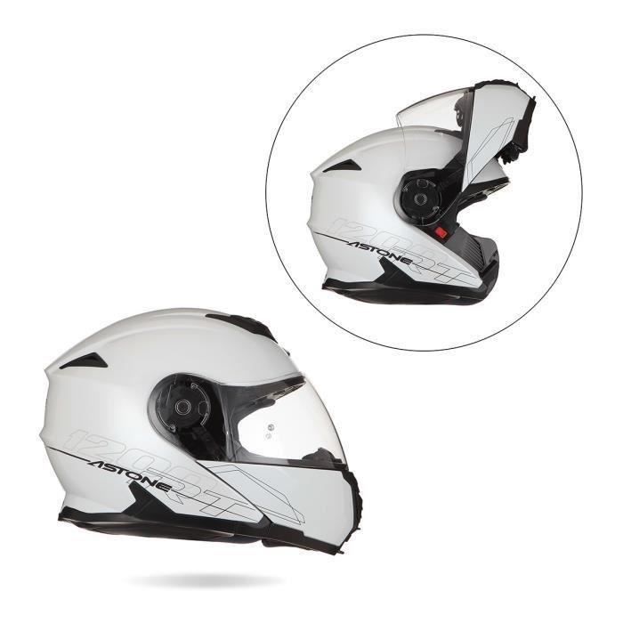 ASTONE RT1200 Casque Modulable Blanc - Cdiscount Auto