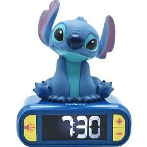 RÉVEIL ENFANT Réveil digital LEXIBOOK - Stitch 3D lumineux et so