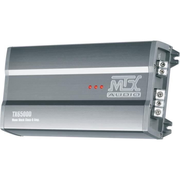 MTX TX6500D Amplificateur voiture Classe-D 1x500W RMS 2 Télécommande EBC Filtres variables