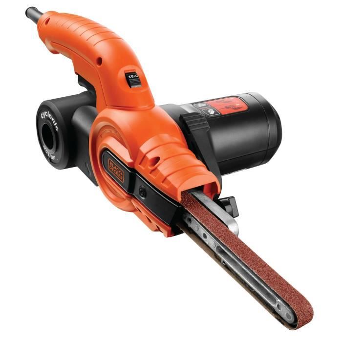 Lime électrique filaire 350W BLACK+DECKER - Interrupteur Anti-Poussière + 3 Bandes Abrasives - KA900