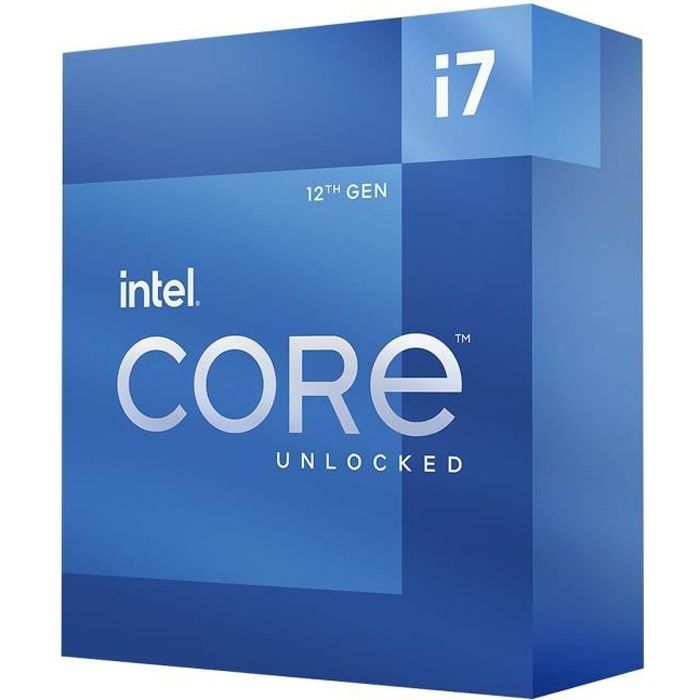 Intel® Core™ i7-12700K, processeur pour PC de bureau, 12 cœurs (8P+4E)  jusqu'à 5,0 GHz, LGA1700, chipset série 600 125 W : : Informatique