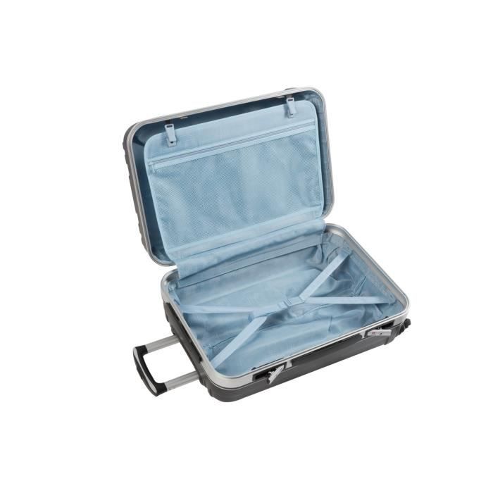 VISA DELSEY Valise Cabine Rigide ABS 4 Roues 54 cm AEROBIS Noir