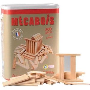 ASSEMBLAGE CONSTRUCTION Mécabois - Baril de 200 pièces - Jeux de construct