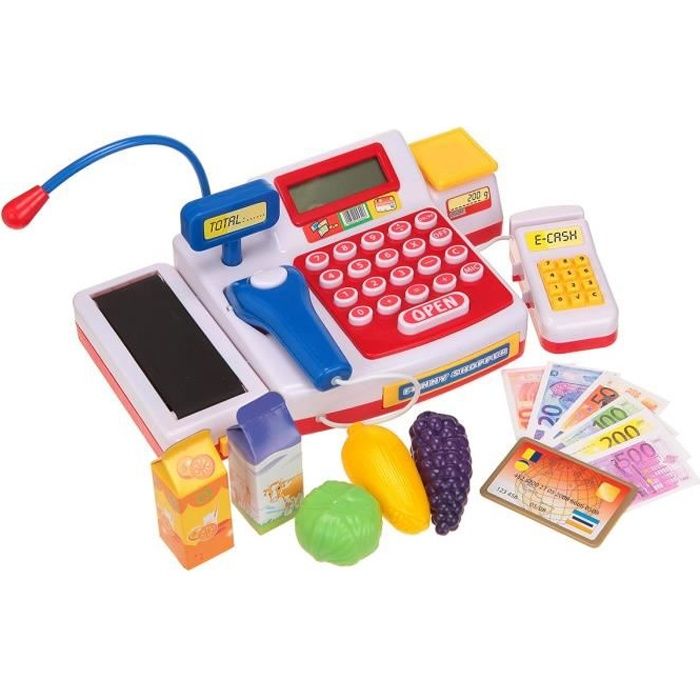 Électrique caisse panier jouets pour enfants caisse épicerie Accessoires Argent