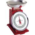 TERRAILLON - Balance de cuisine mécanique - portée 5 kg - Rétro Rouge - Tradition 500-0