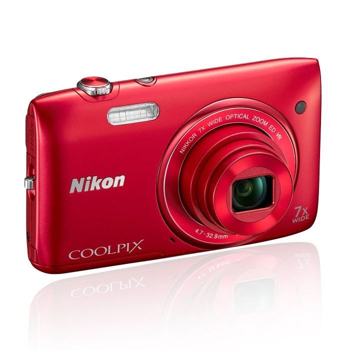 NIKON S3500 Compact Rouge - CCD 20MP Zoom 7x