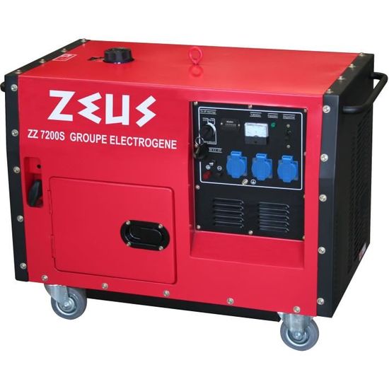 Groupe électrogène ZEUZ - Silencieux - 6000 W - Démarrage électrique