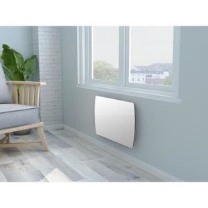 OCEANIC 1000 Watts Rubis Radiateur électrique fixe à inertie sèche - Céramique - Façade verre - Blanc - NF