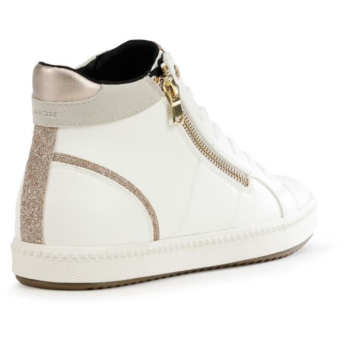 GEOX Sneakers D Blomiee Blanc Blanc Casse Femme BLANC BLANC CASSE Cdiscount Chaussures