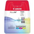 CANON Pack de 3 cartouches d'encre CLI-521 Cyan/Magenta/Jaune-0