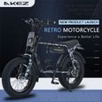 AKEZ ZX -Vélo électrique -Moteur 750W -Batterie 48V13Ah -Shimano 21 vitesses -Tyres 20*4.0 inch-Camouflage-0