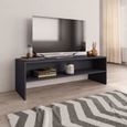 Meuble TV Gris - MEUBLE HI-FI - 120 x 40 x 40 cm - Aggl - Buffet Bas - Salon Haut de gamme-0