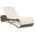 #Market#7533Haut de gamme-Chaise longue Transat Bains de soleil Moderne -Fauteuil Relax Fauteuil Chaise Camping repos avec coussin R-0