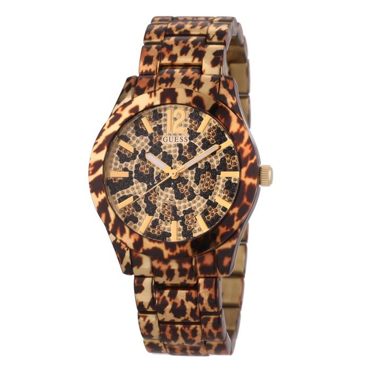 Montre guess leopard femme