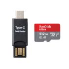 Carte Mémoire micro SDXC SanDisk Ultra 512 Go Vitesse de Lecture jusqu'à 150MB/S Classe 10 U1 A1 Adaptateur SD et lecteur MICRO