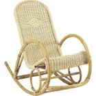 BRAND Rocking-chair en rotin - Naturelle - Dimensions : 57 x 120 x 95 - Couleur principale : Beige