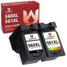 560XL 561XL 2-Pack AUMOK cartouche d'encre PG-560XL CL-561 compatible avec PG-560 XL CL-561 XL- Canon PIXMA TS5350 TS5351 TS7450